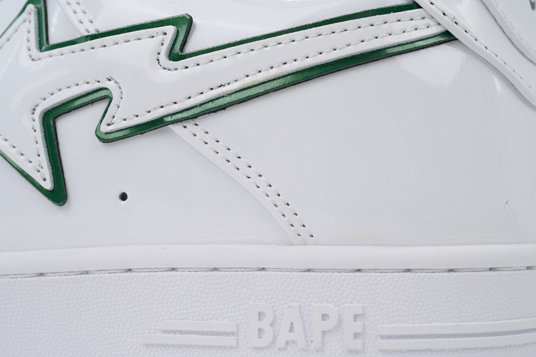 A BATHING APE Bapesta White Green 1J30-191-017