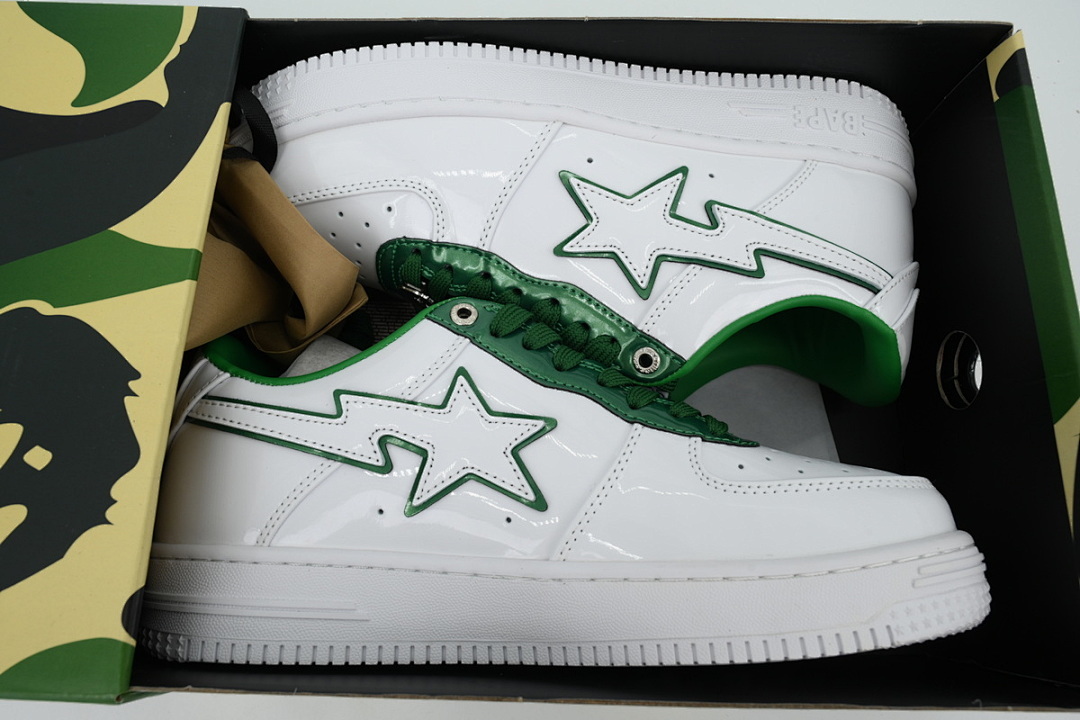 A BATHING APE Bapesta White Green 1J30-191-017
