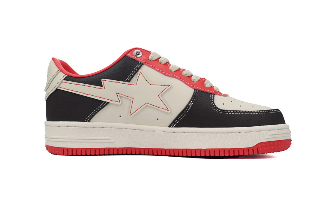 A BATHING APE BAPE STA Low Beige Black Red 0607FS-001 