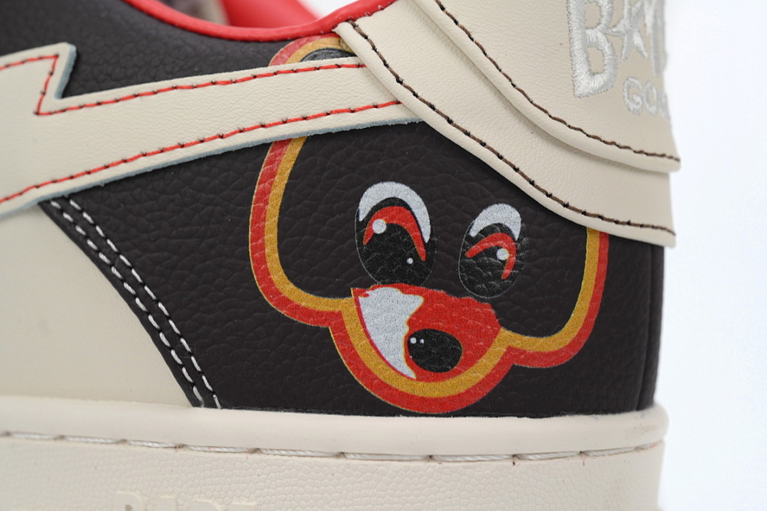A BATHING APE BAPE STA Low Beige Black Red 0607FS-001 