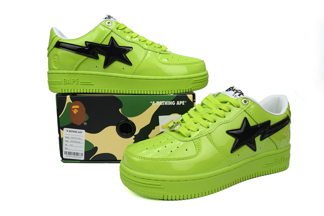 A BATHING APE Bapesta Fluorescent Green 1H70-101-001