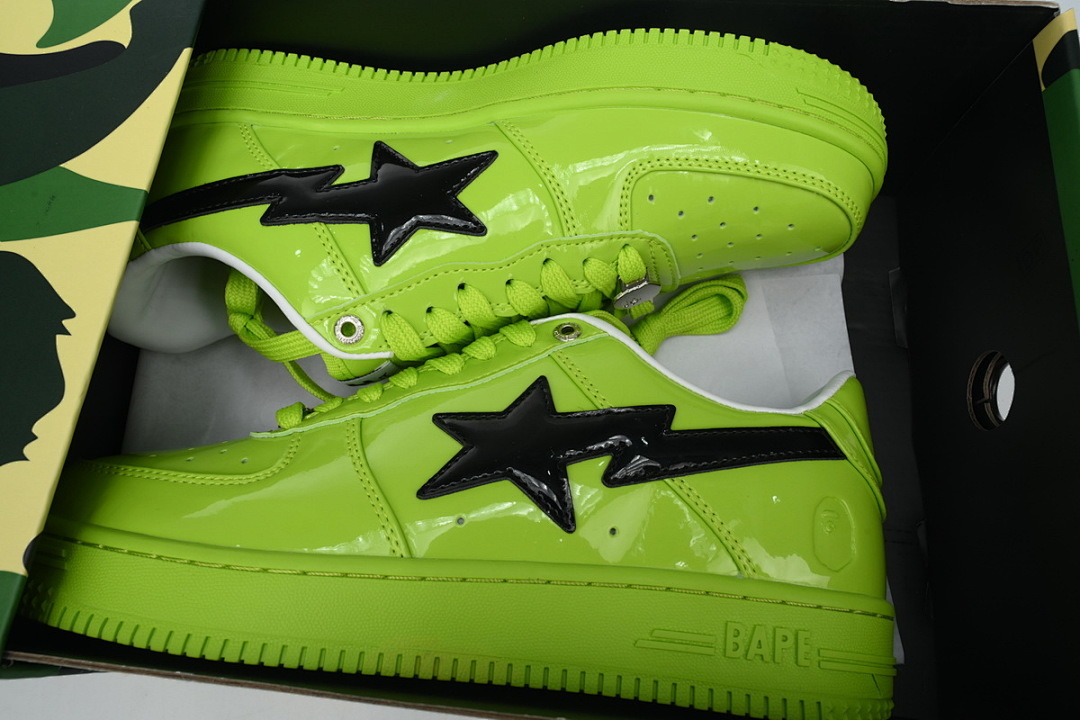 A BATHING APE Bapesta Fluorescent Green 1H70-101-001