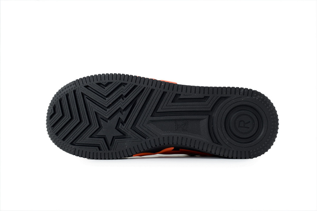 A  BATHING APE Black Tangerine Red Big Star OZX8HMX 91315M