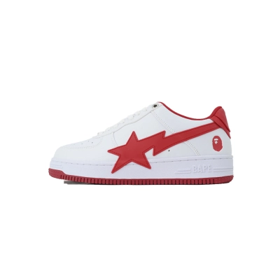 A BATHING APE Red And White Big Star OZXSHMX 91314M  01
