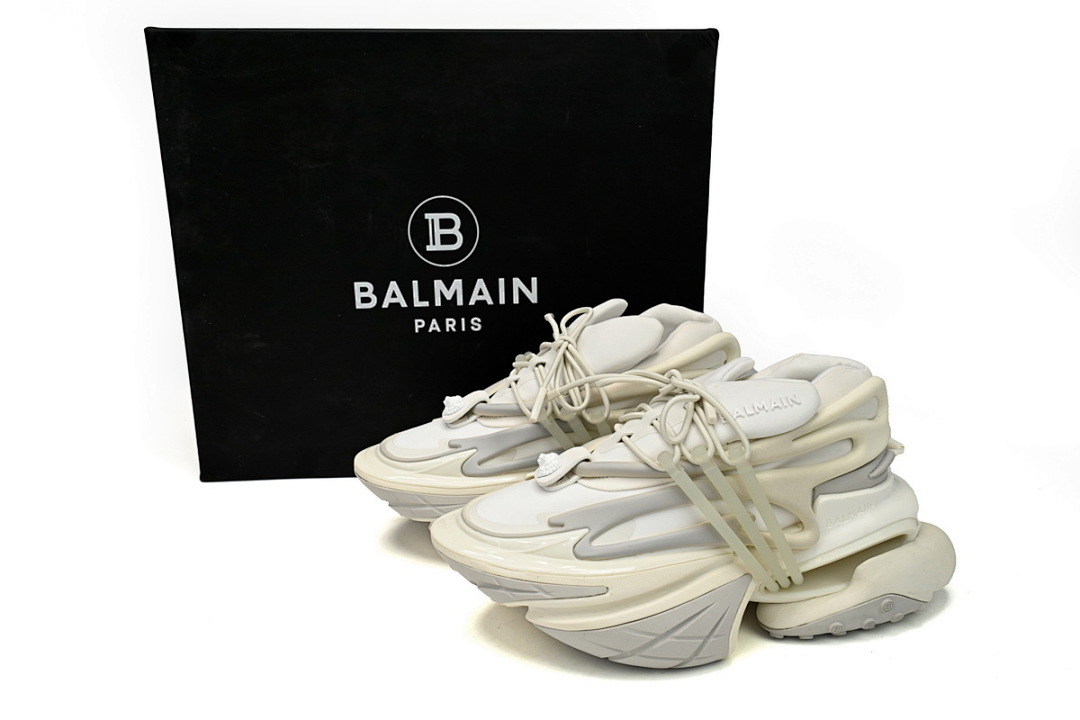 FC God Batch  BALMAIN Multikolor Buty sportowe All White YM1VJ309