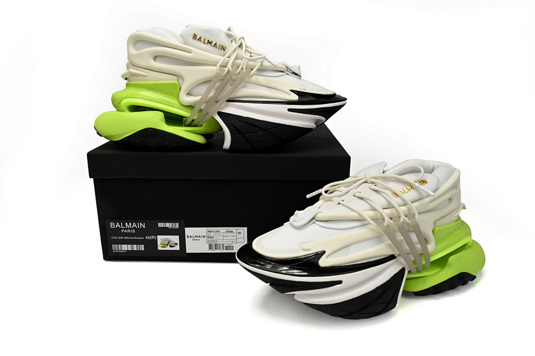 FC God Batch BALMAIN Multikolor Buty sportowe Black, white, and green YM1VJ309