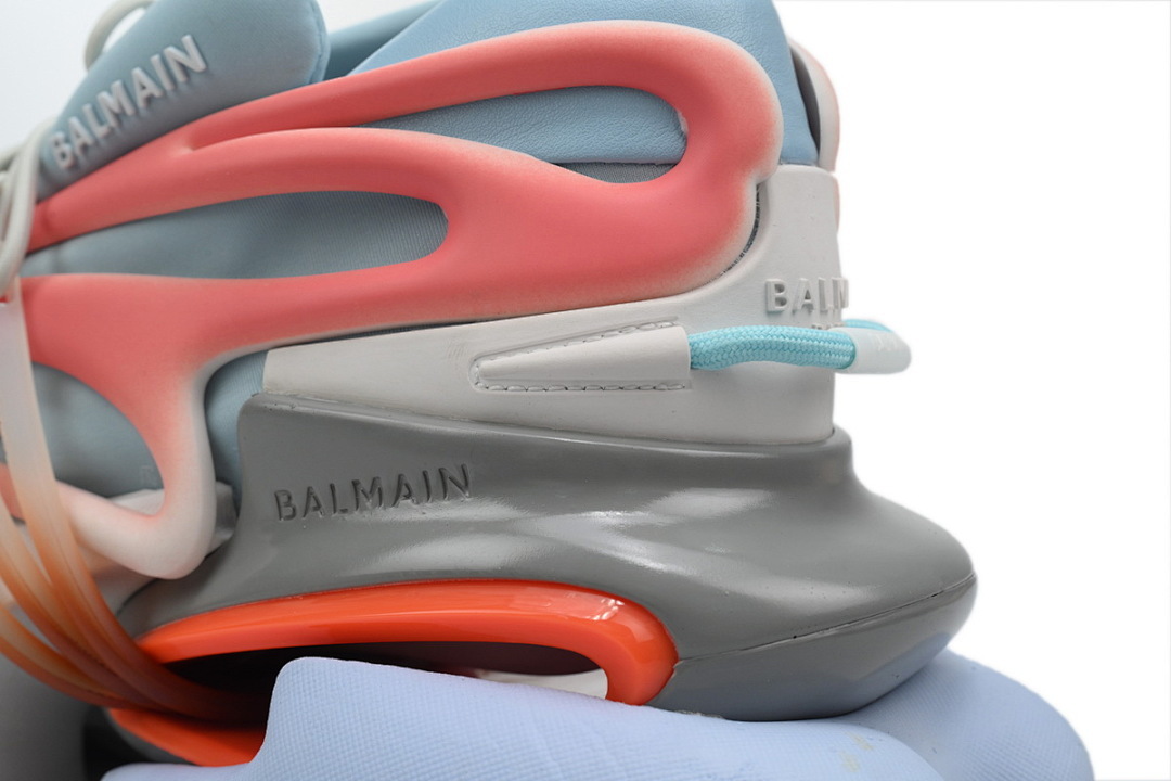 FC God Batch BALMAIN Multikolor Buty sportowe Grey Blue Red  YM1VJ309 