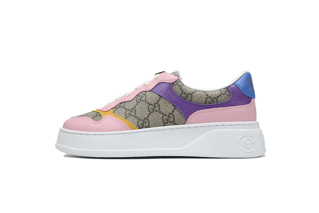 FC God Batch Gucci GG Supreme Canvas Pink Purple Low-Top
