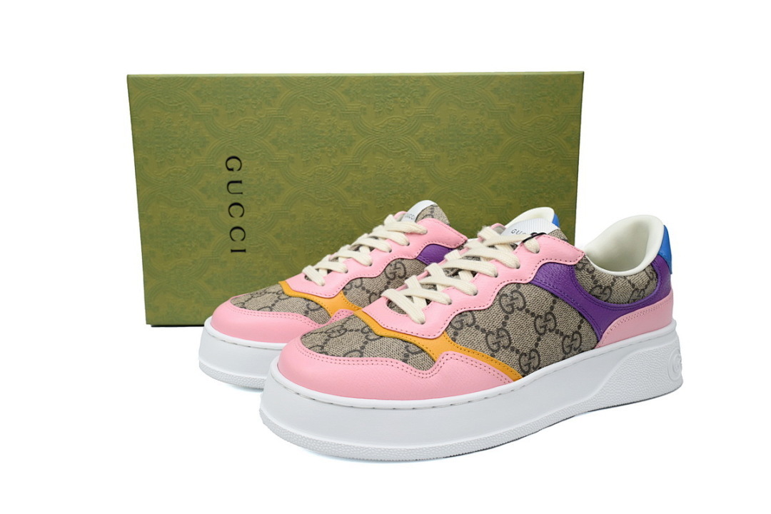 FC God Batch Gucci GG Supreme Canvas Pink Purple Low-Top
