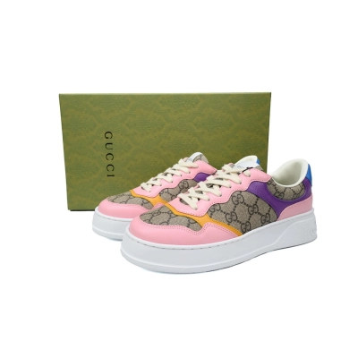 FC God Batch Gucci GG Supreme Canvas Pink Purple Low-Top 02