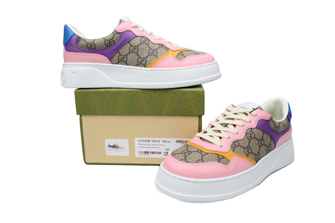 FC God Batch Gucci GG Supreme Canvas Pink Purple Low-Top