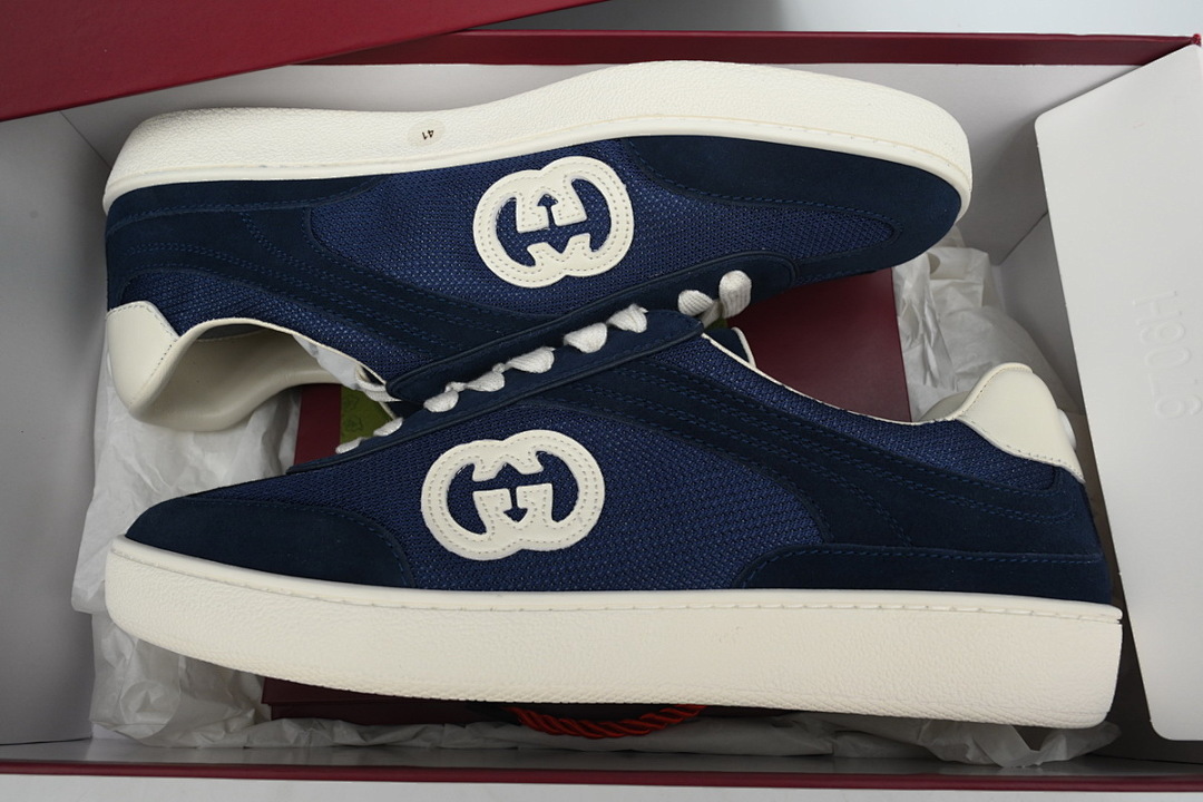 FC God Batch Gucci Navy Interlocking G Low-Top