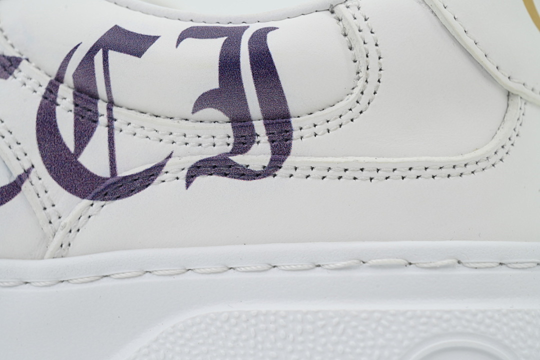 FC God Batch Gucci Low-Top Sneakers with Purple Gothic Logo