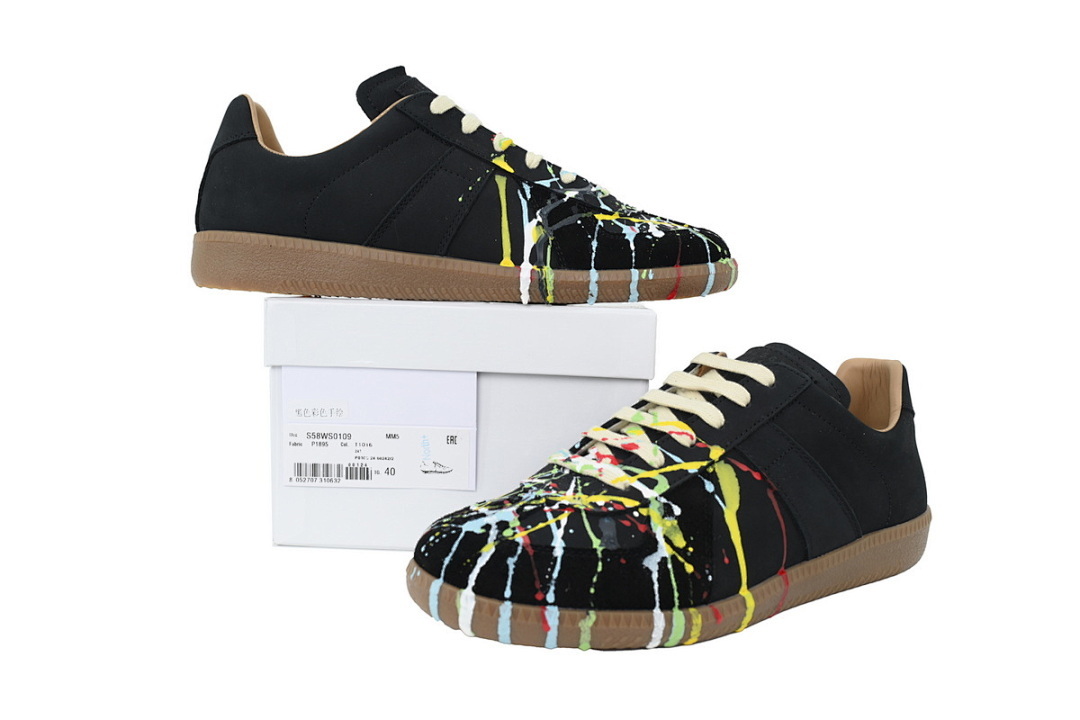 FC God Maison Margiela Black Paint Sneakers