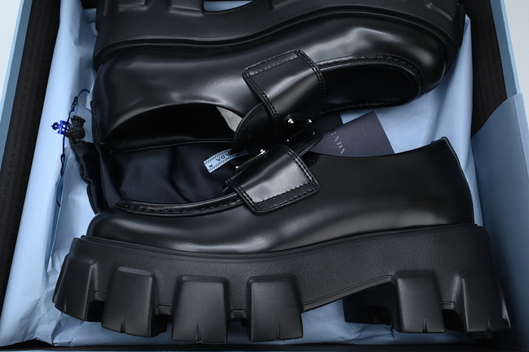 FC God Batch Prada Black Monolith Platform Loafers