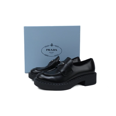 FC God Batch Prada Black Leather Platform Loafers 02