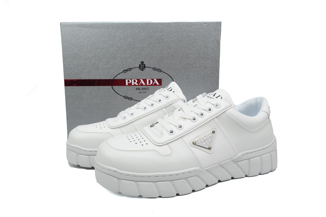 FC God Batch Prada White Tread Sole Low-Top