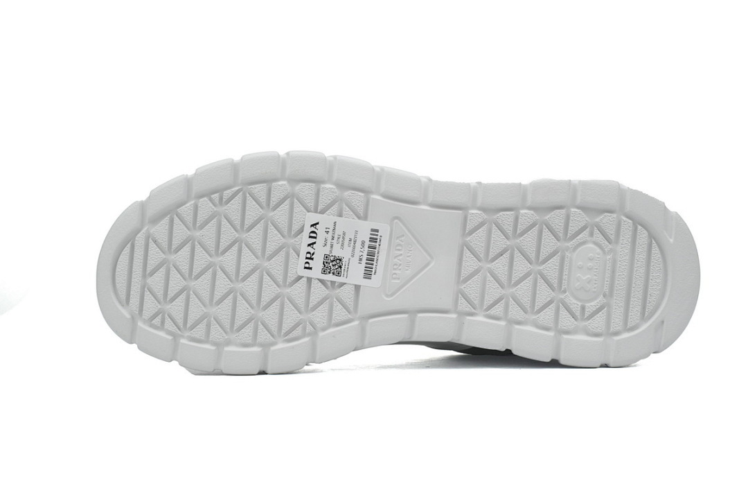 FC God Batch Prada White Tread Sole Low-Top