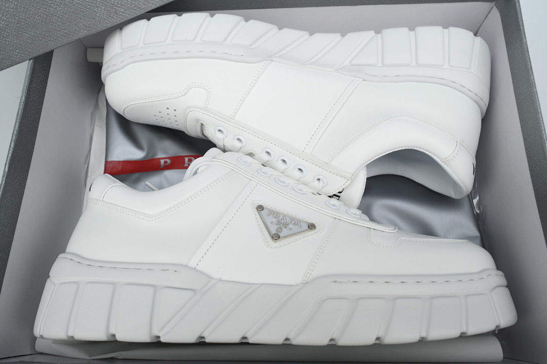 FC God Batch Prada White Tread Sole Low-Top