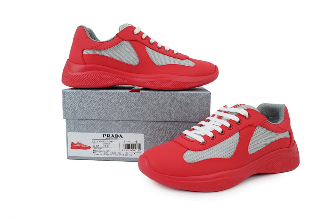 FC God Batch Prada Red Leather & Mesh