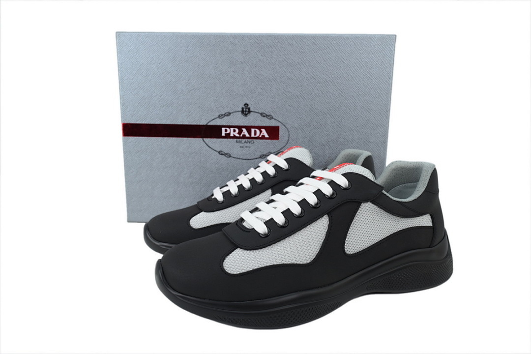 FC God Batch Prada Black & Grey Leather & Mesh