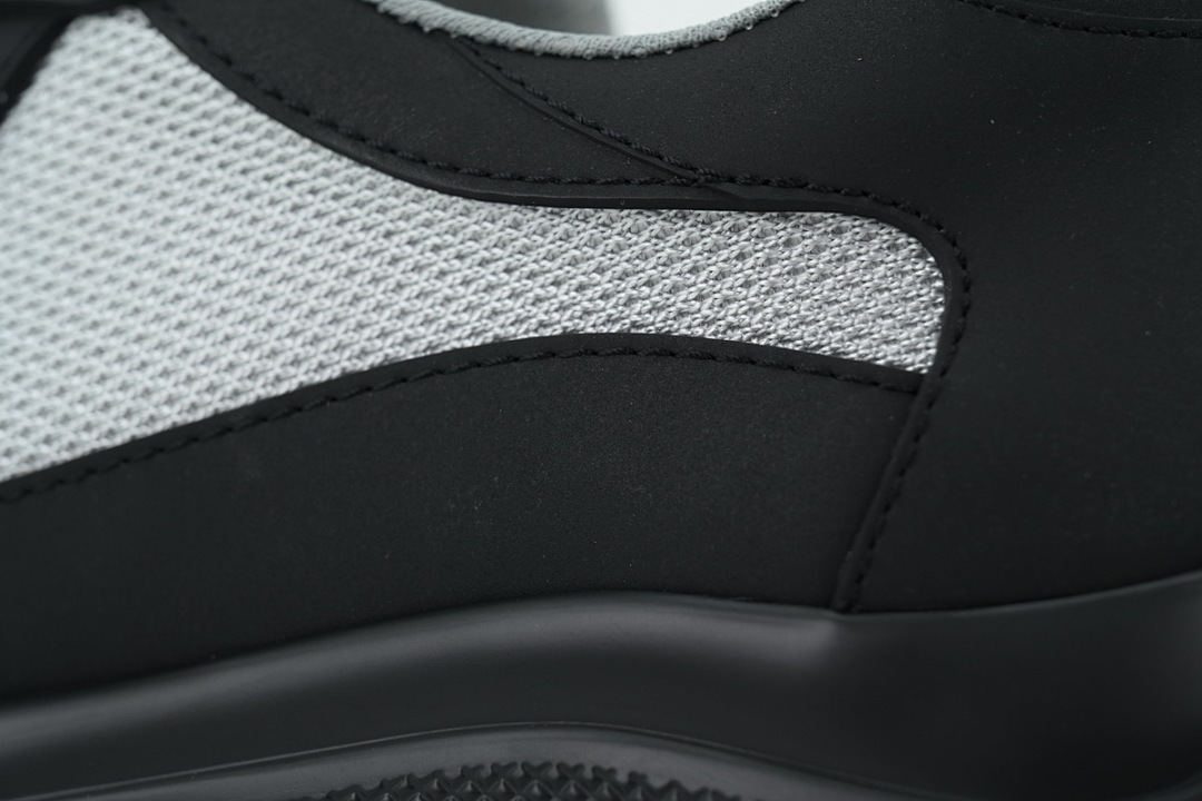 FC God Batch Prada Black & Grey Leather & Mesh