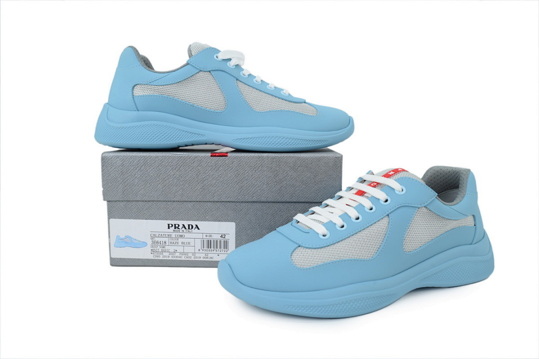 FC God Batch Prada Light Blue Leather & Mesh