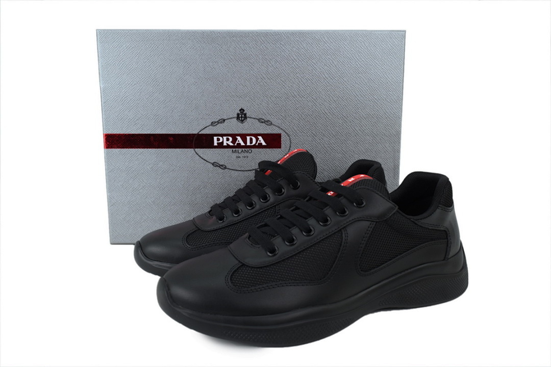 FC God Batch Prada Black Leather & Mesh