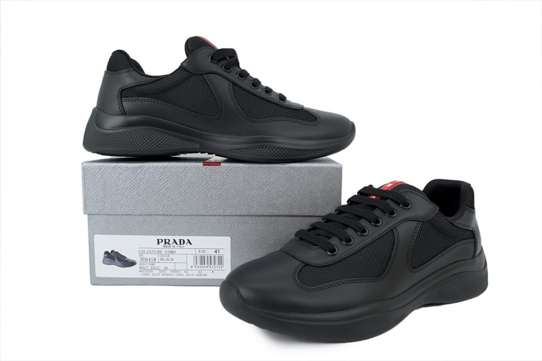 FC God Batch Prada Black Leather & Mesh