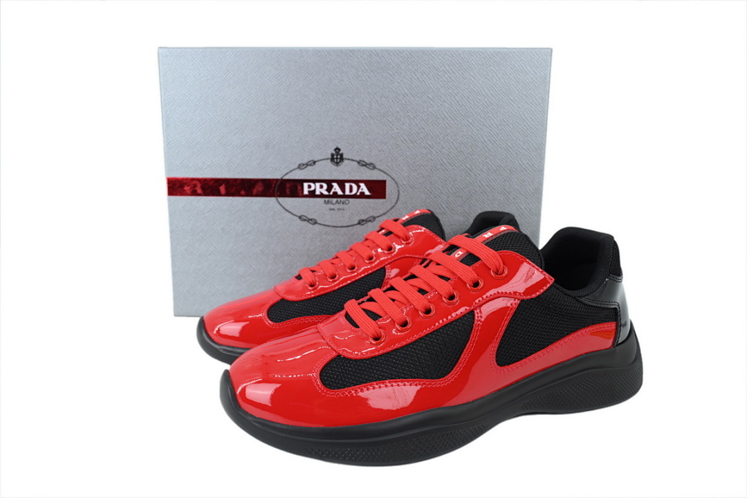FC God Batch Prada Red Patent & Black Mesh