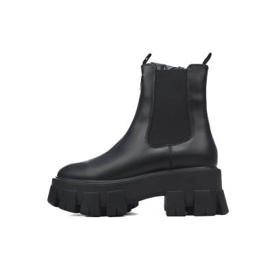 FC God Batch  Prada Black Leather Lugged Boots, Trendy Street Style 01