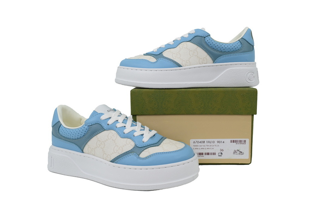 FC God Batch Gucci Light Blue & Beige GG Platform