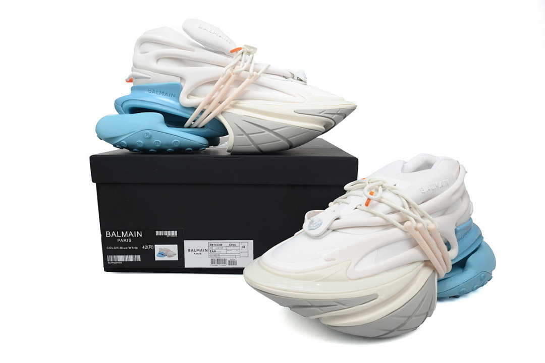 FC God Batch BALMAIN Multikolor Buty sportowe White Blue YM1VJ309