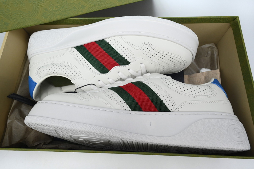 FC God Batch Gucci White Leather Chunky Low-Top 