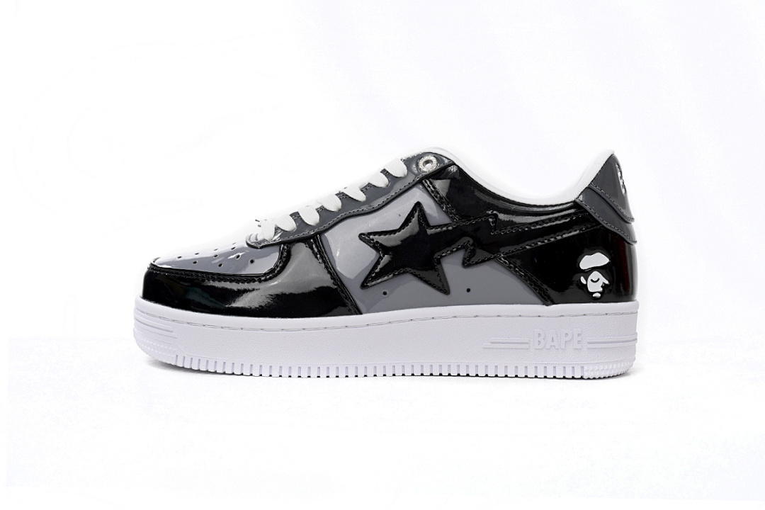 A Bathing Ape Bape Sta Low Black Grey Baolan 1H20 191 046 