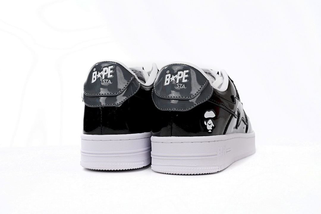 A Bathing Ape Bape Sta Low Black Grey Baolan 1H20 191 046 