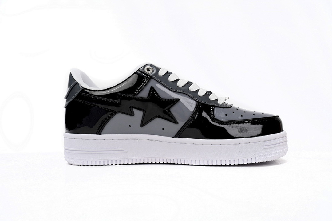 A Bathing Ape Bape Sta Low Black Grey Baolan 1H20 191 046 