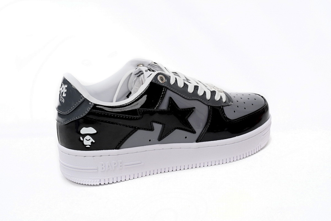 A Bathing Ape Bape Sta Low Black Grey Baolan 1H20 191 046 