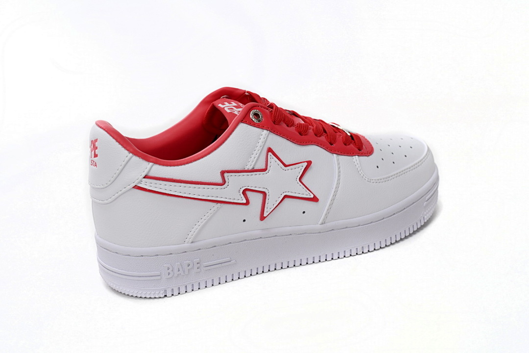 A Bathing Ape Bape Sta Low White Red Border 1J30-291-017 