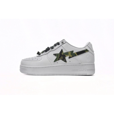 A Bathing Ape Bape Sta Low White Green Camouflage  1H20-191-045  01