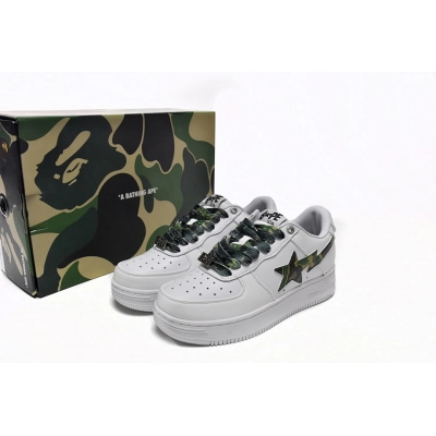 A Bathing Ape Bape Sta Low White Green Camouflage  1H20-191-045  02