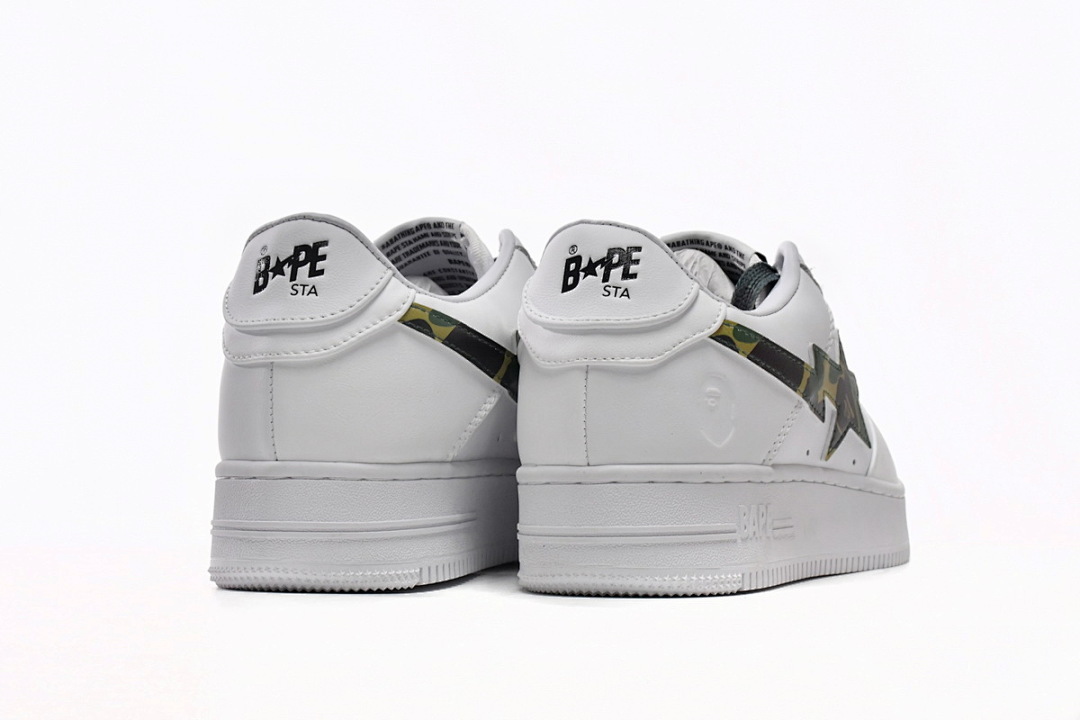 A Bathing Ape Bape Sta Low White Green Camouflage  1H20-191-045 
