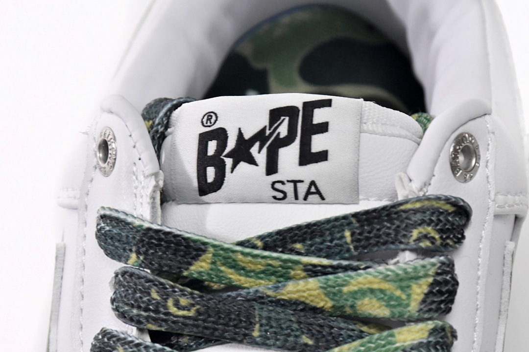 A Bathing Ape Bape Sta Low White Green Camouflage  1H20-191-045 