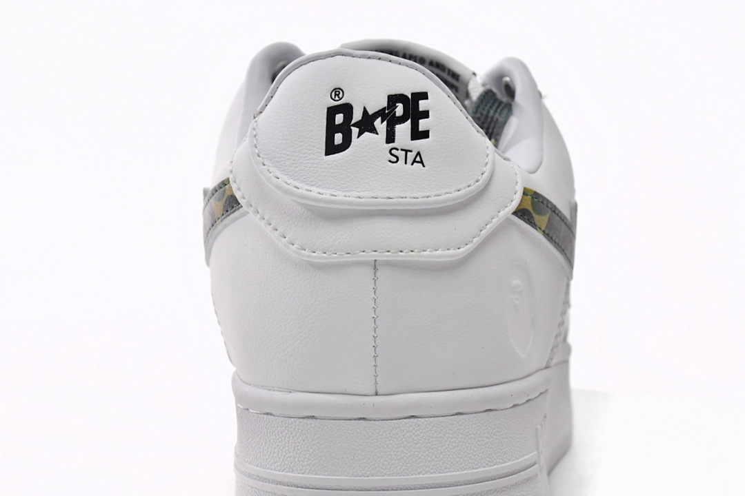 A Bathing Ape Bape Sta Low White Green Camouflage  1H20-191-045 