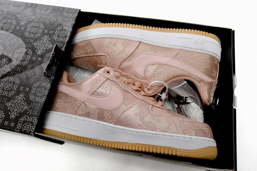  CLOT x Nike Air Force 1 Low Premium Rose Gold Silk CJ5290-600