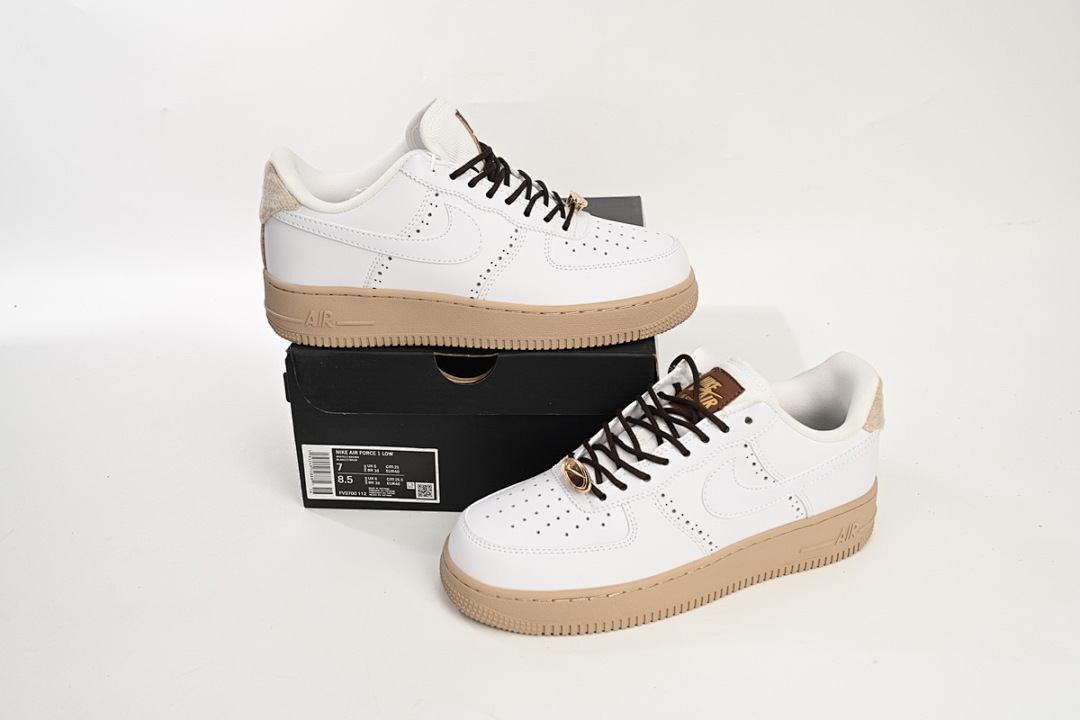 Nike Air Force 1 Low White Light Drown FV3700-112 