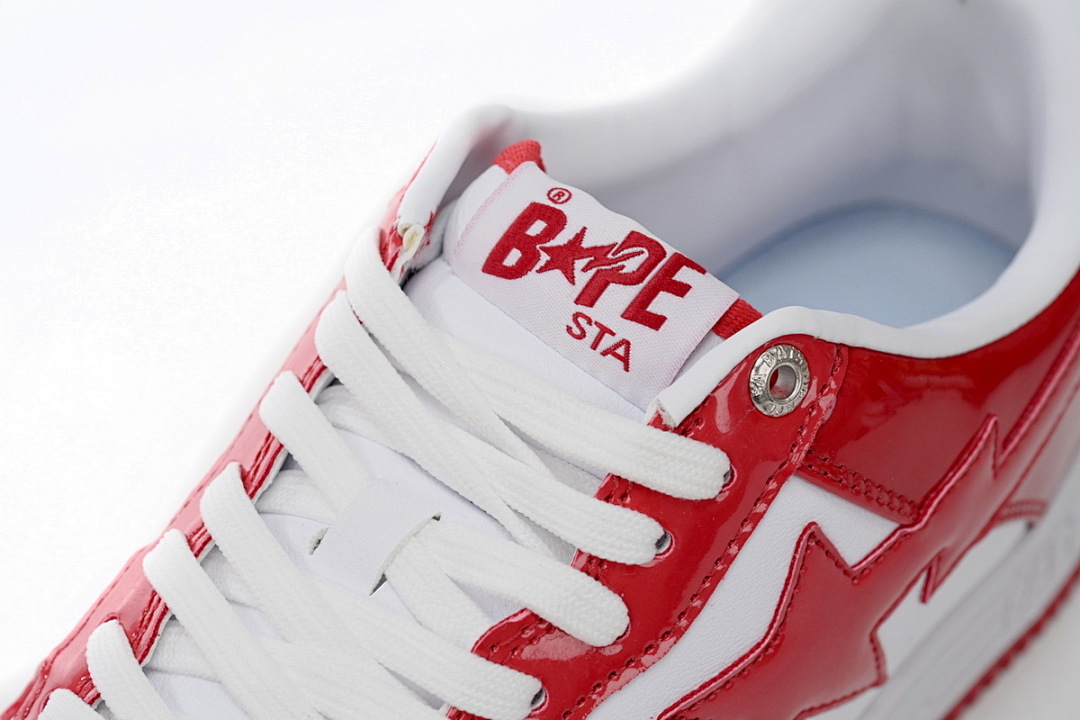 A Bathing Ape Bape Sta Low Red And White Mirror Surface 1170 191 022 