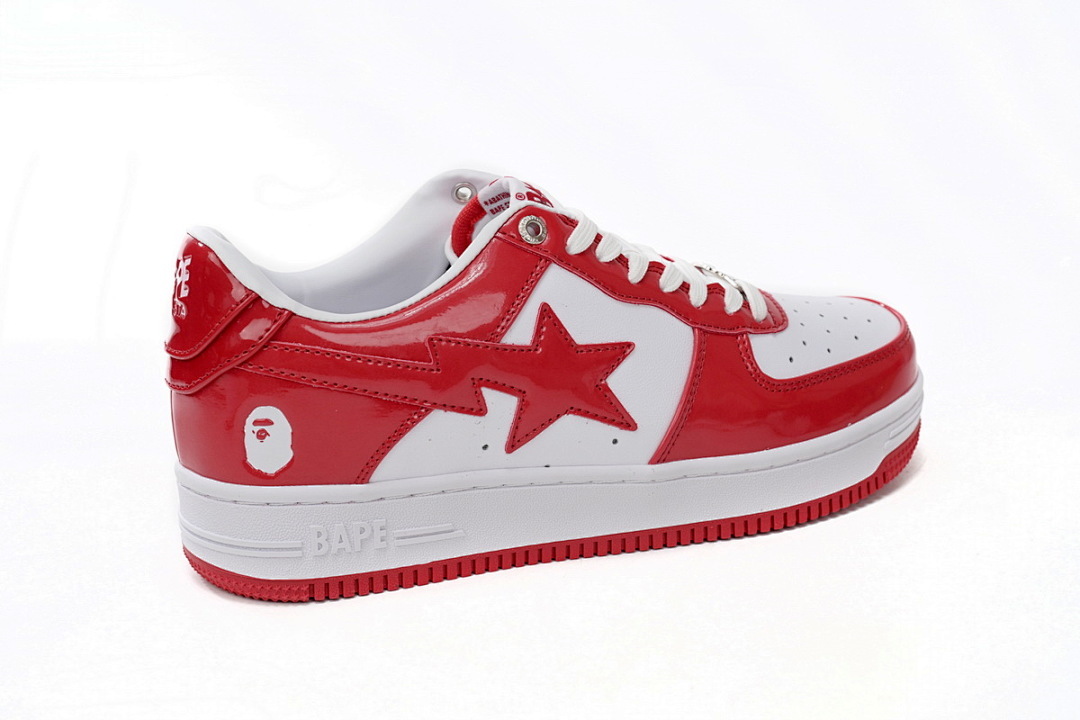 A Bathing Ape Bape Sta Low Red And White Mirror Surface 1170 191 022 