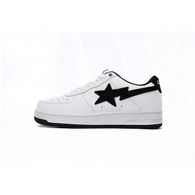 A Bathing Ape Bape Sta Low White And Black Tick  1173-191-912  01