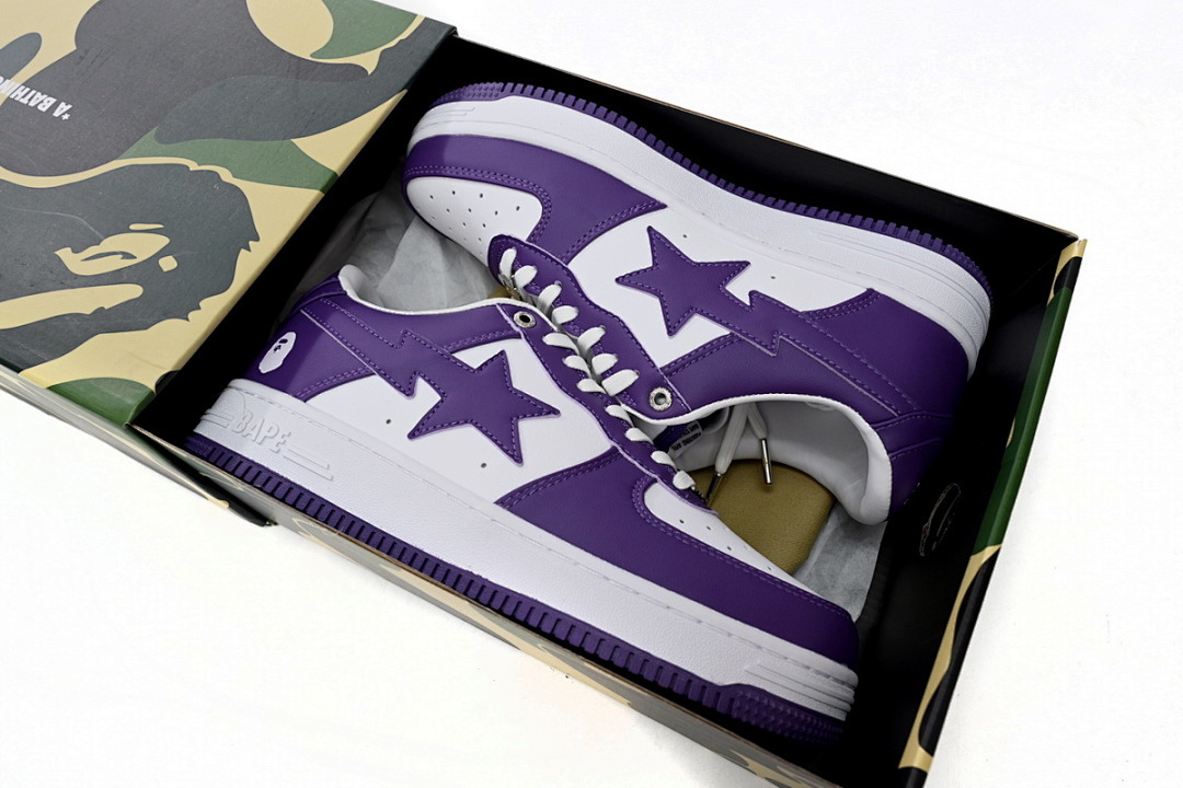 A Bathing Ape Bape Sta Low White Purple 1170 0191 007 